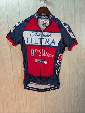 Verge Cycling Jersey Womens Sz XS Full Zip Polyester Rear Pocket Michelob Ultra
